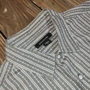 Men's Shirt, Structure L/G 17-1/2 X 46 Short Sleeve Button-Up Shirt